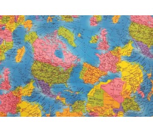 Baumwolle Weltkugel Weltkarte